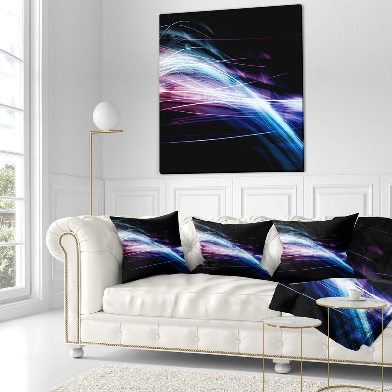  Coussin Abstract Lines, Carré, 16 po x 16 po