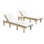Sadir 200cm Long Acacia Sun Lounger-22972963