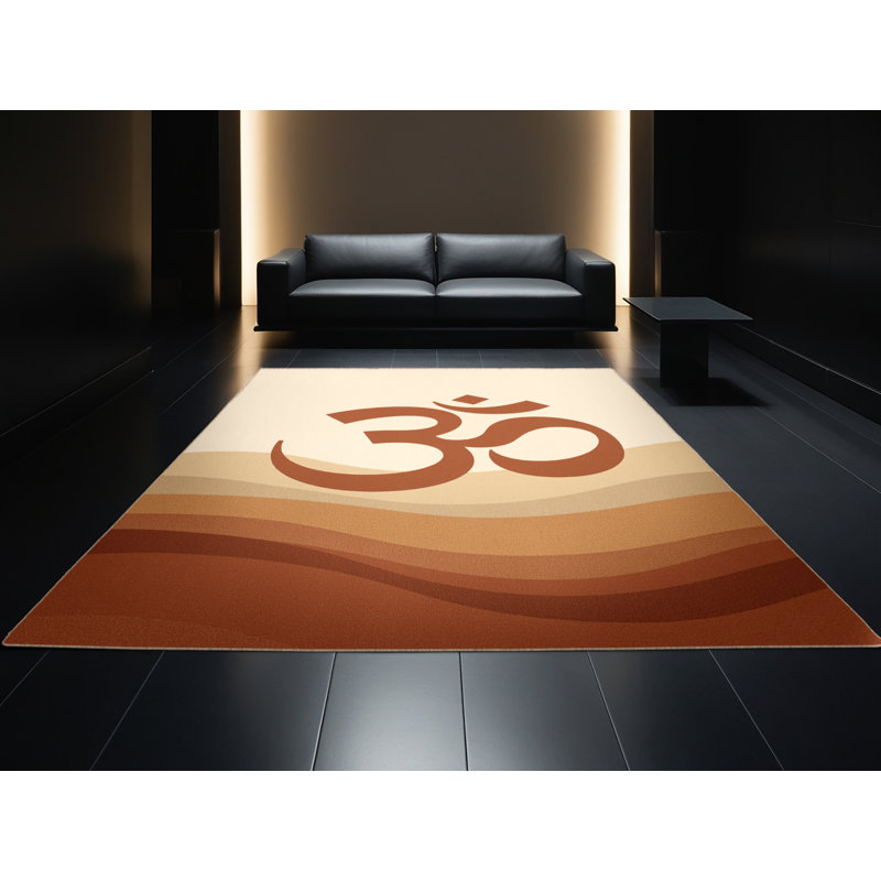Tapis minimaliste beige lavable à la machine Oakridge, 2 x 3