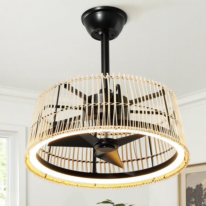 20'' Ceiling Fan With Light Kit With Led Light And App Control
