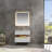 36" Wall-Mounted Bathroom Vanity with Soft-Close Drawer, Engineered Stone Top & LED Light – White-1176167328