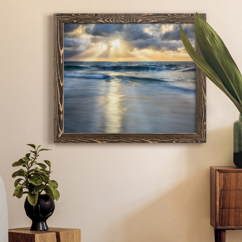 Cloudscape Shore - Photographie de cadre photo sur toile, Noyer, H 20 po x l 17 po x P 1,5 po