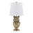 20" Gold Resin Racoon Bust Table Lamp With Linen Shade-1656147271-1656147268
