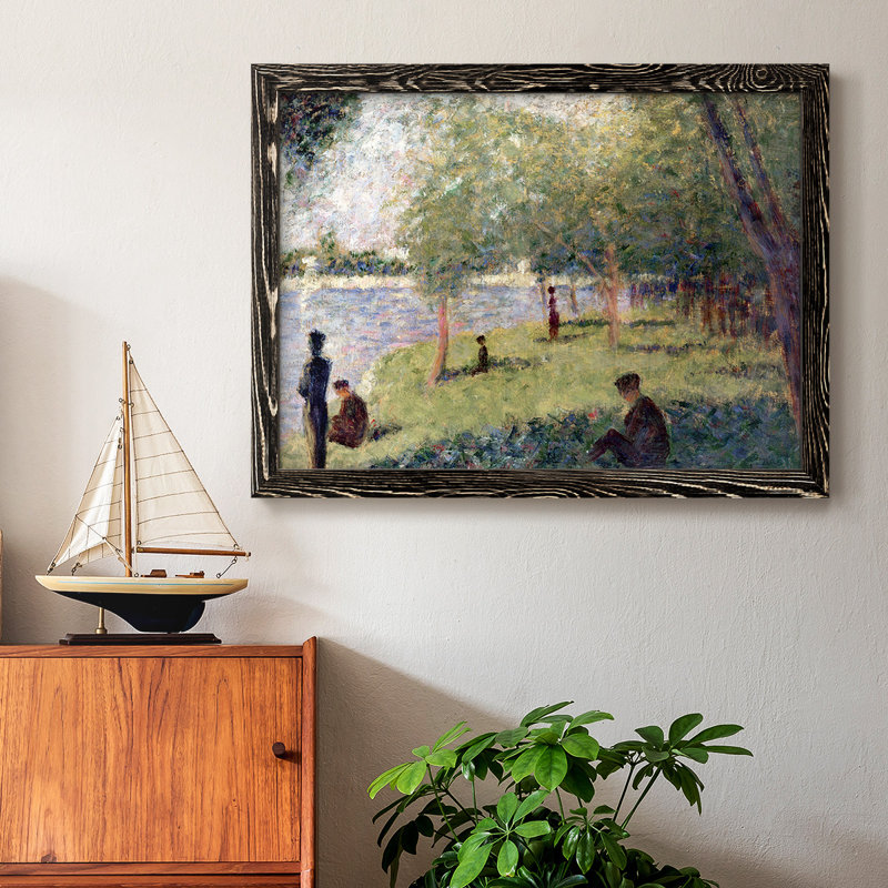 Étude pour dimanche sur la Grande Jatte - reproduction de photo sur toile, Noir, H 22 po x l 32 po