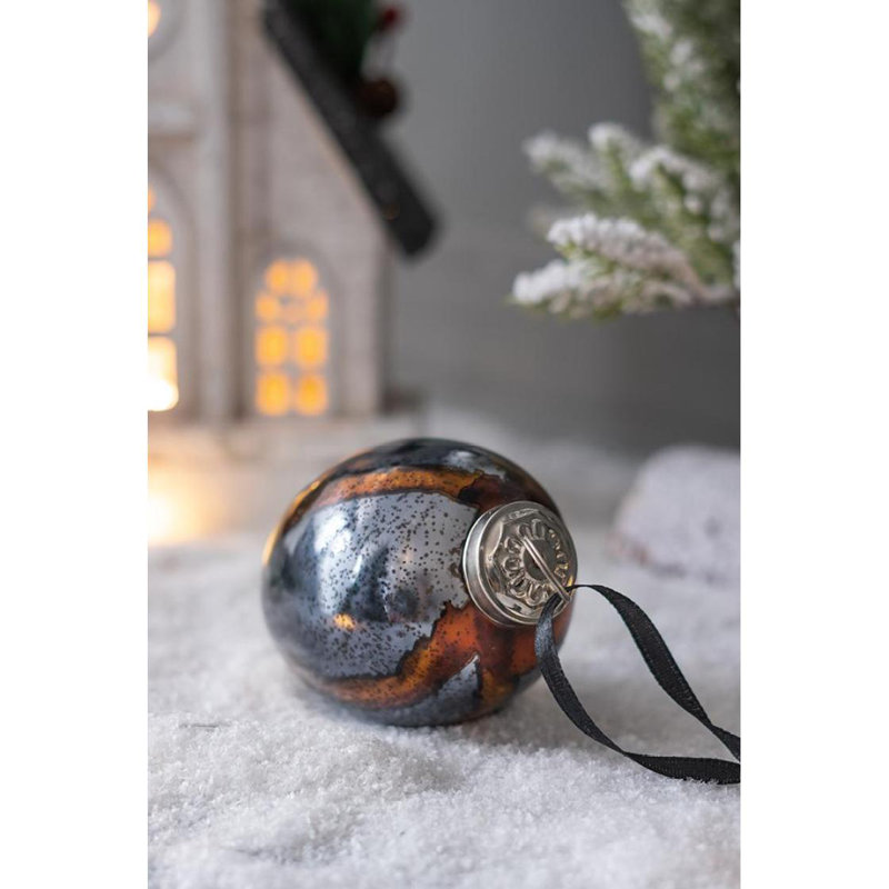 Ornement boule de Noël en forme d'œuf 3 po x 3 po x 4,3 po