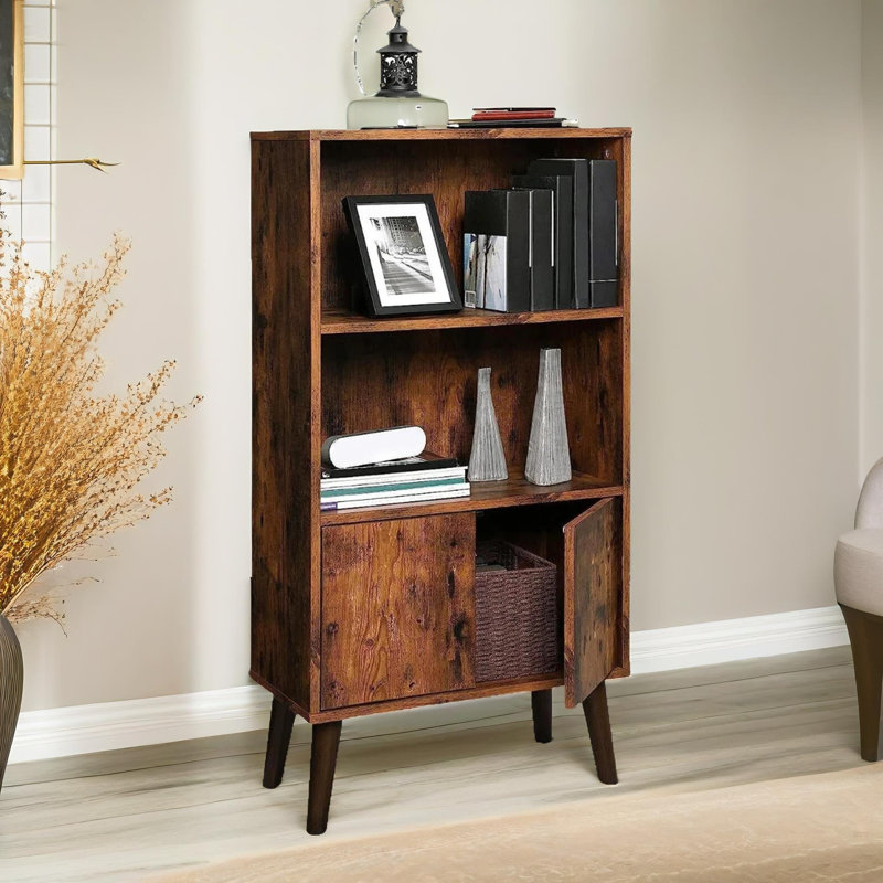 Achsah 120 H x 60 W Bookcase Rustic Cabinet Sideboard Cupboard Living Room