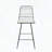 Modern Wire Counter Stools with Water-Resistant Cushions, Set of 2-69527861