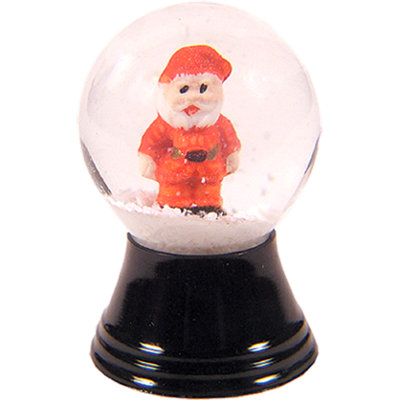 Mini globe à neige santa