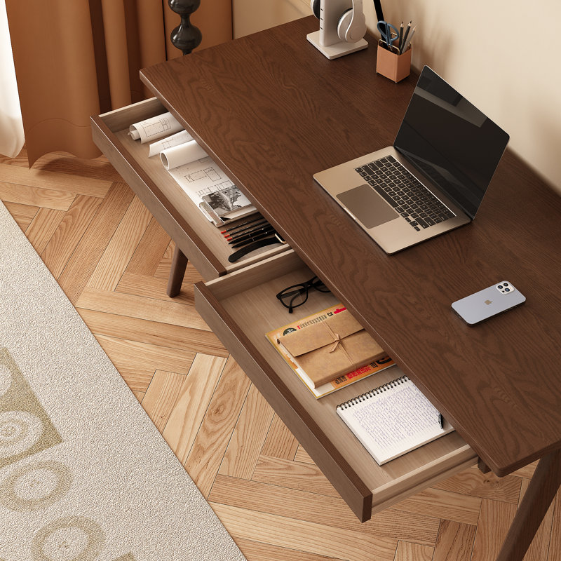 Bureau d'écriture rectangulaire L 48 po Lennex, Noyer, H 30 po x l 59 po x P 24 po 
