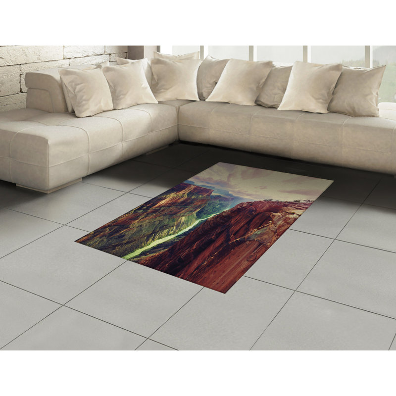 Canyon American High Density Long Fiber Poly Threads Decorative Area Rug Carpet, Rectangle 4' x 5'8"