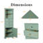 Armoire de rangement de 68,9 po de hauteur avec tablette ouverte, tiroirs et porte-1400803217