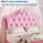 Twin Size Upholstered Princess Bed Frame with LED Lights and Storage Drawer, Faux Leather Platform Bed-1268482105
