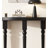 39.37" Black Half Moon Solid Wood Console Table-366965231