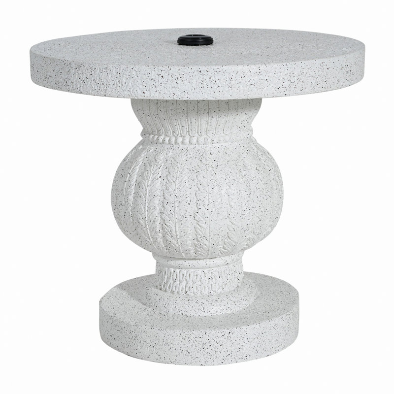 Table d'appoint pour l'extérieur avec base de parasol