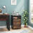 Mobile File Cabinet with Lock Drawers Rolling Printer Stand Open Shelf Storage Unit