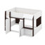 Lit mezzanine double avec maisonnette et rangement-1945068597
