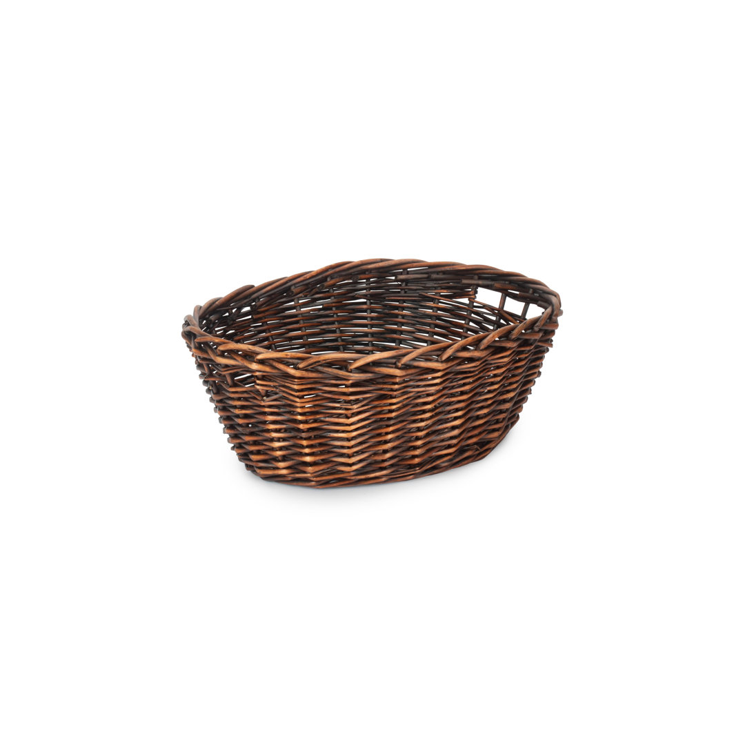 Lily Manor Wicker Oval Tray Basket