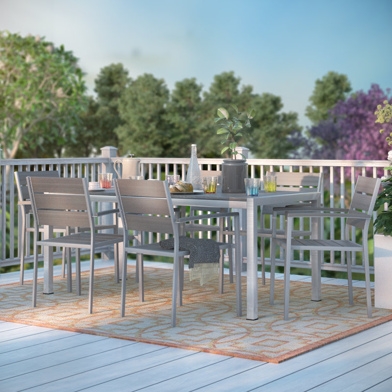 6 - Person Patio Dining Set with Rectangular Table