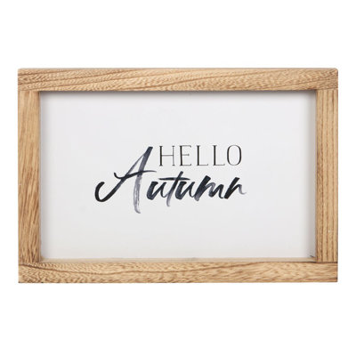 Hello Autumn 1 Piece Single Picture Frame Wall Art