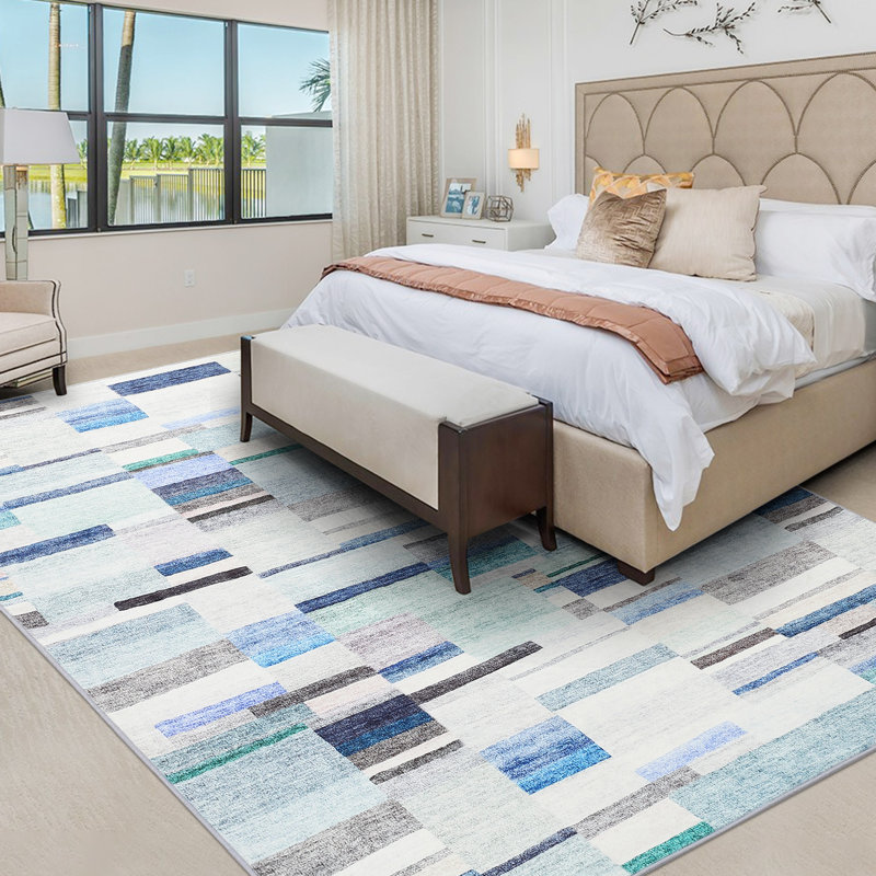 Candelario Washable Indoor Rug, Rectangle 4' x 6'