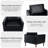 34.25'' Wide Faux Leather Tufted Armchair-99229960
