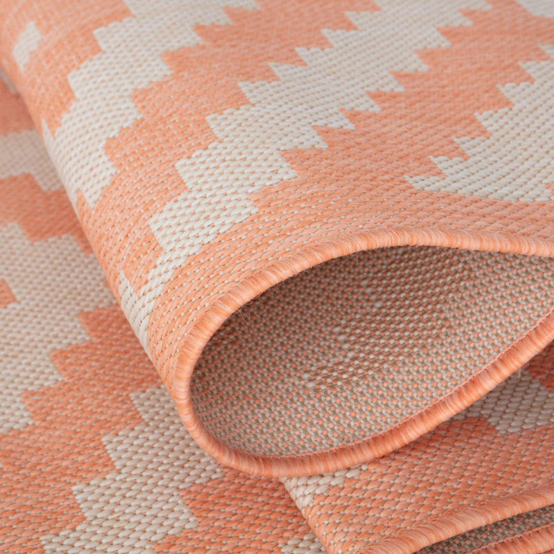 Ecology Collection Geometric Indoor / Outdoor Area Rug, Rectangle 120 x 170cm