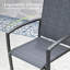 Ensemble de salle à manger de patio 6 personnes avec chaises empilables en polyester enduit de PVC-705722263