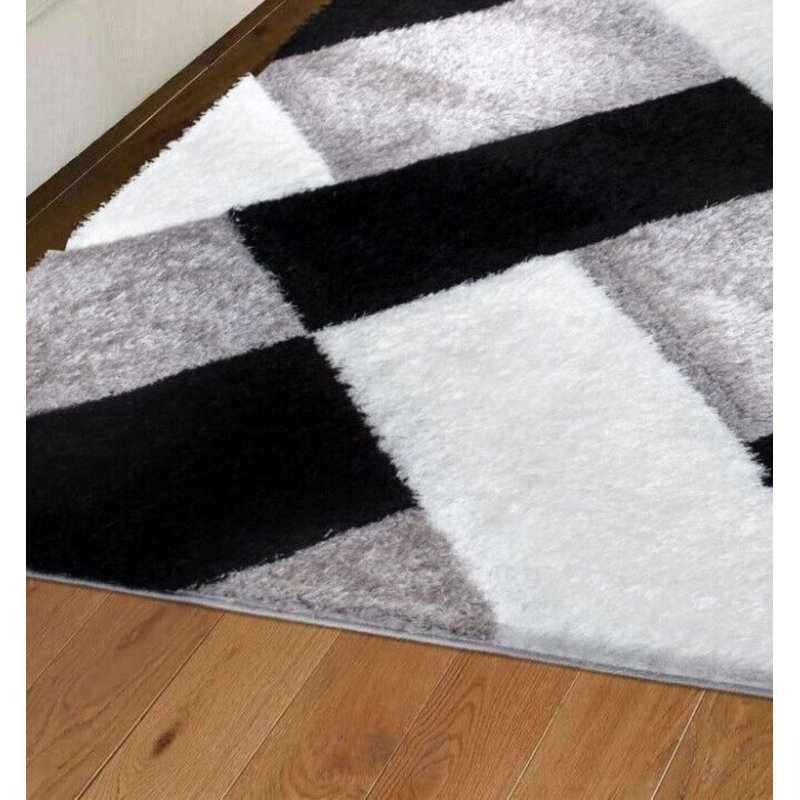 Tuttle Chequered Shag Indoor / Outdoor Area Rug, Rectangle 160 x 230cm