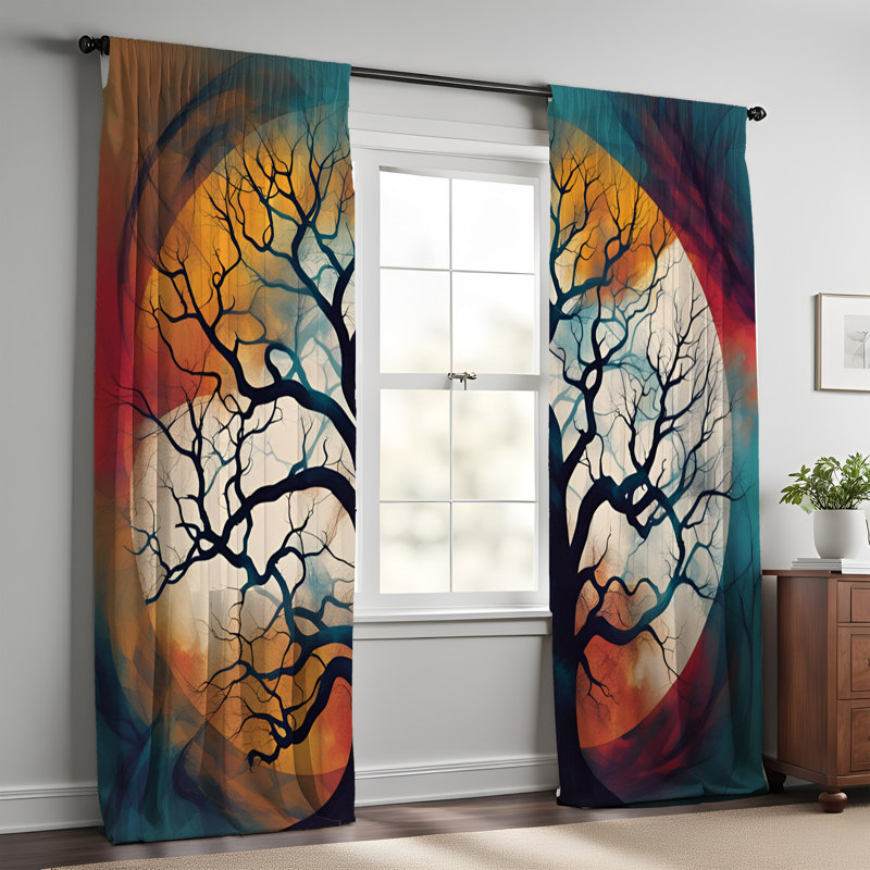 Paire de rideaux semi-transparents Eldur, L 20 po x L 82 po