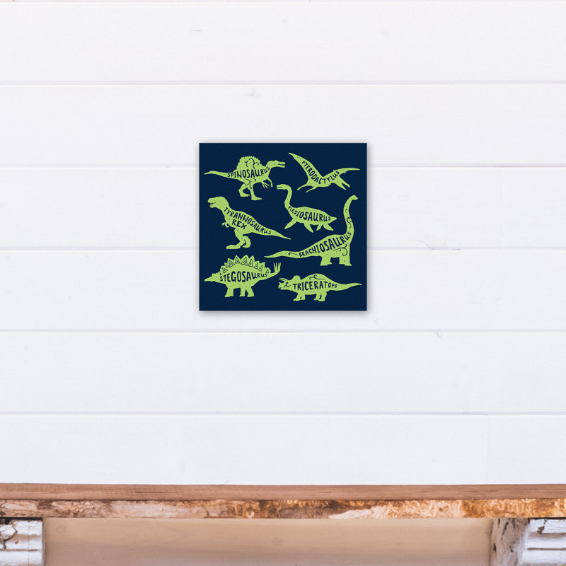 Amapola Animals Canvas Art, 12" H x 12" W x 1.25" D, Navy/Green