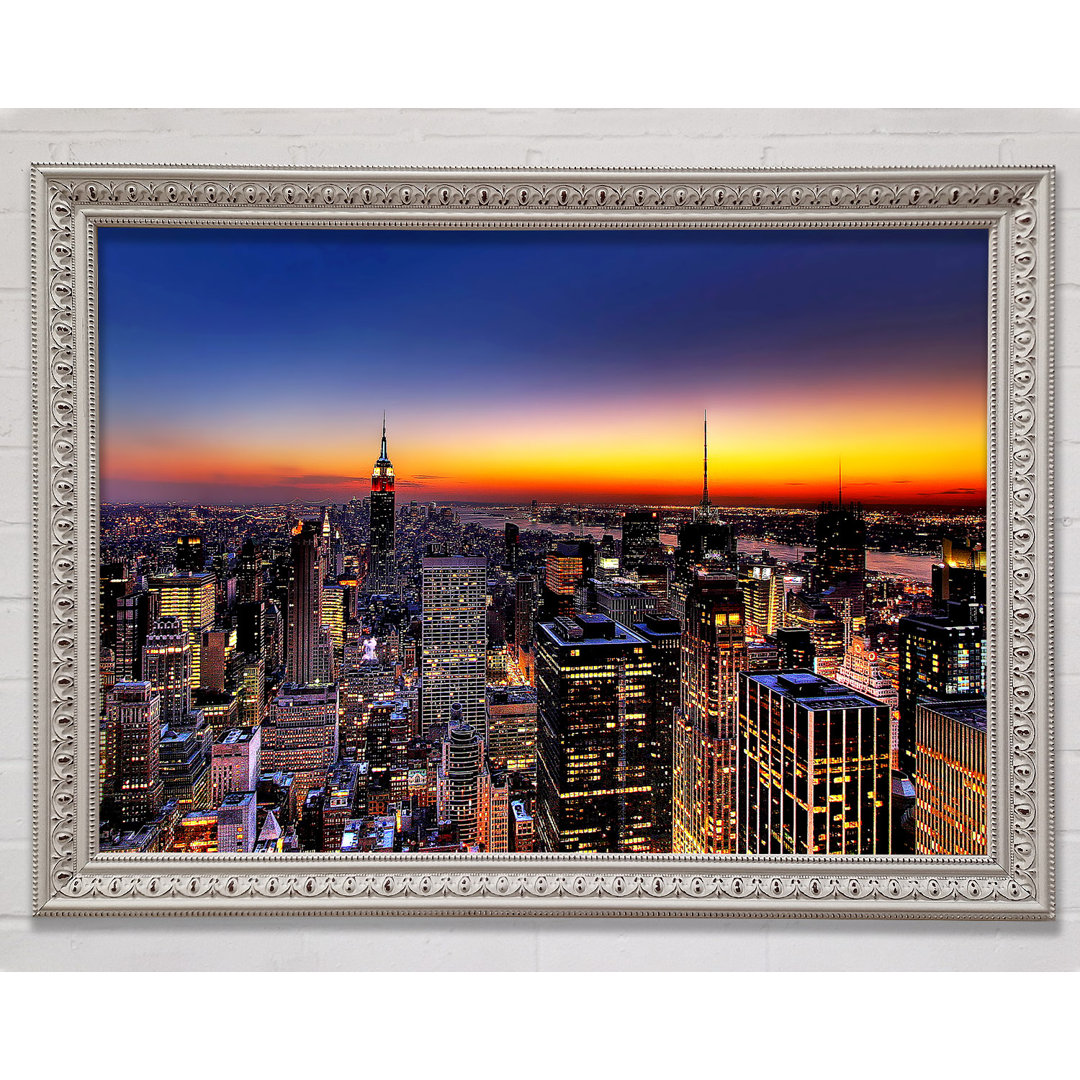 New York Sundown - Einzelne Bilderrahmen Kunstdrucke