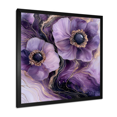 Mystic Aura Of Anemone Ink II - Poppies Canvas Print