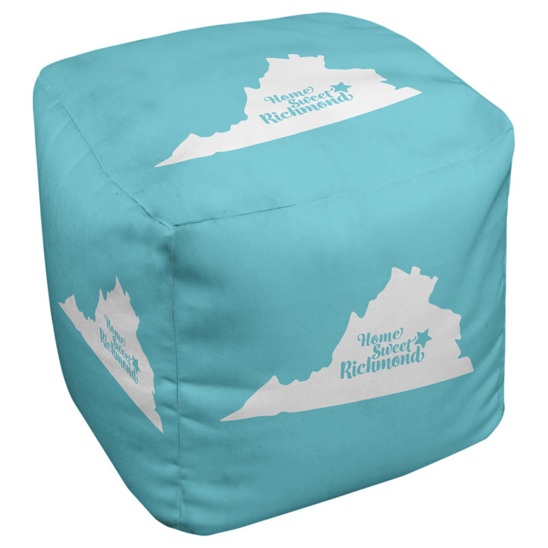 Repose-pieds cubique richmond virginie, Bleu sarcelle