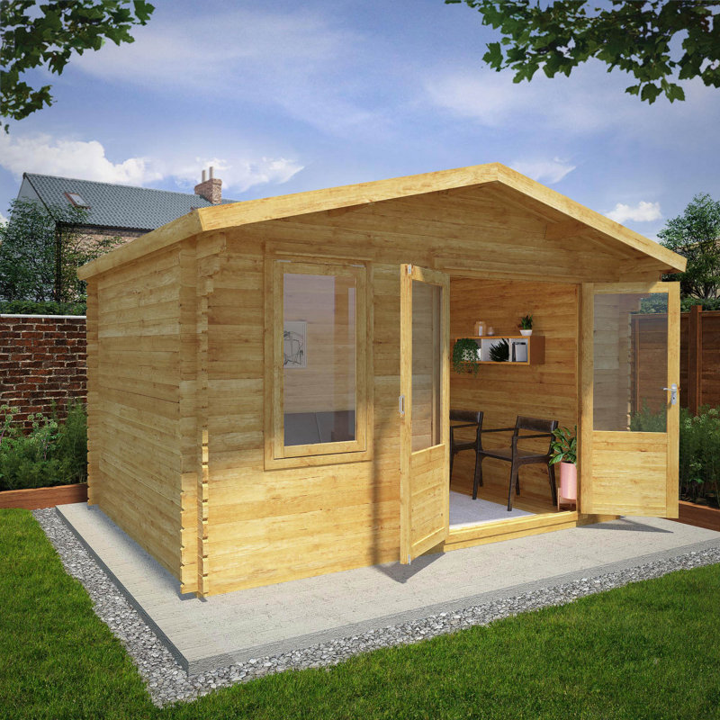 Mercia 13ft x 10ft Retreat Log Cabin, 44mm