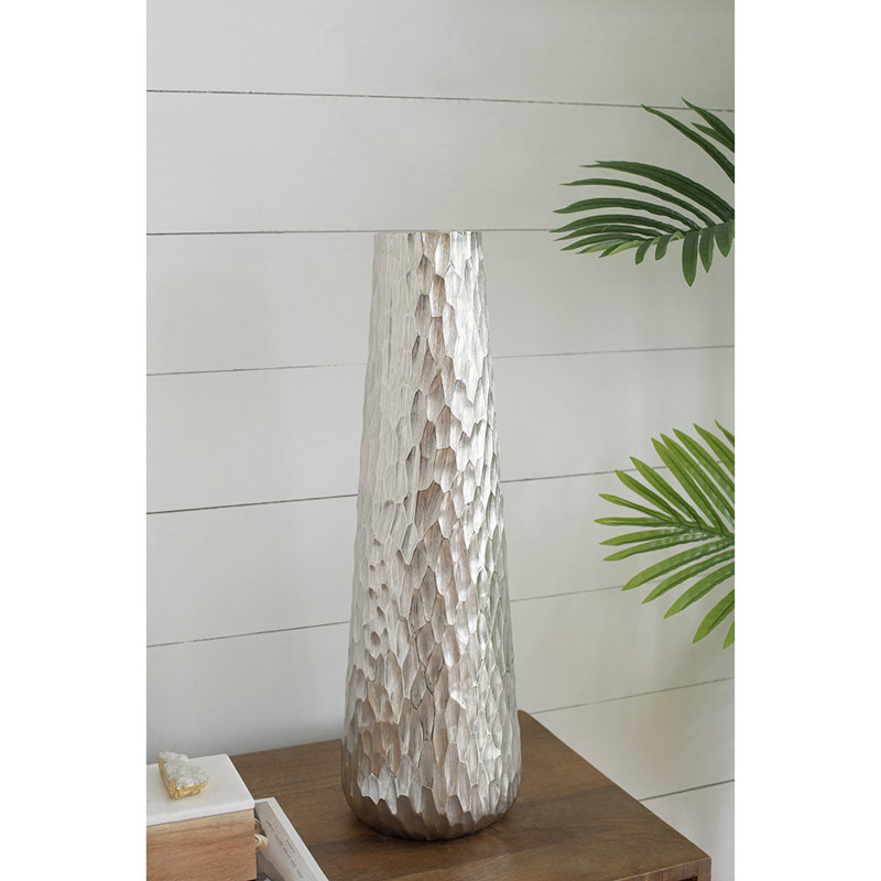 Metal Table Vase, 23.2" H x 7.5" W x 7.5" D