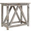 Torched Solid Wood Side Table
