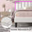Smart LED Leather Platform Bed with 2-Piece Modern Floating Nightstand Set – 3-Piece Bedroom Suite-663818732-663818735