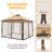 11 Ft. W x 11 Ft. D Iron Patio Gazebo with Solar LED Lights-110916858-110916857