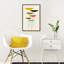 Décoration géométrique colorée abstraite de style Mid-Century Boho pour salon, chambre à coucher X14-105806119-105806123