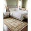 Tapis beige à motif floral Leming
