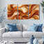 Ensemble de 3 tableaux abstraits sur toile tendue, à motifs vagues, pour la décoration du salon et de la chambre.-71421015