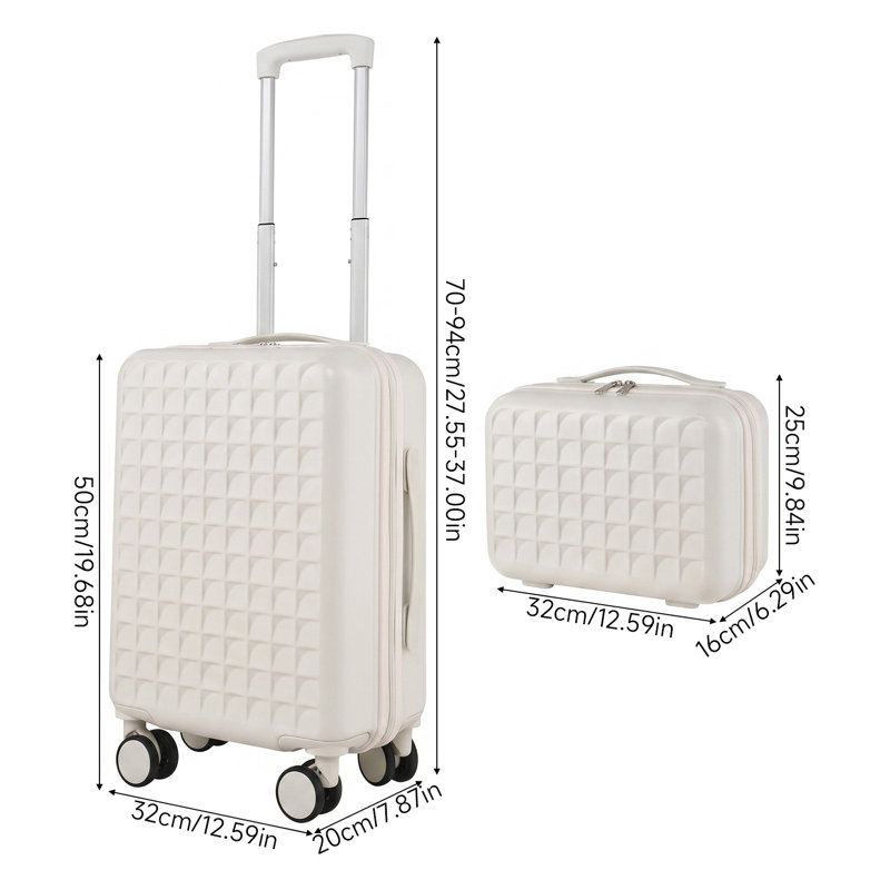 2-Piece Hard Shell Travel Suitcases Luggage Set