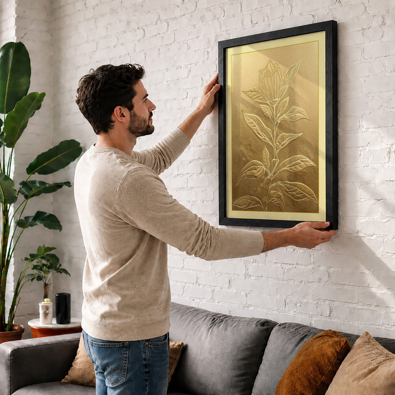 Flowering Study Botanical - Framed Print, Oak, A4 - 29.7 x 21.0 cm