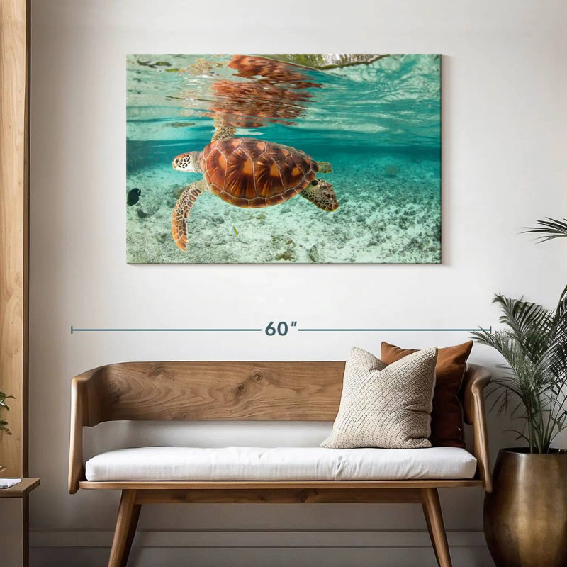 Brampt Bora Bora Sea Turtle, 30" H x 45" W
