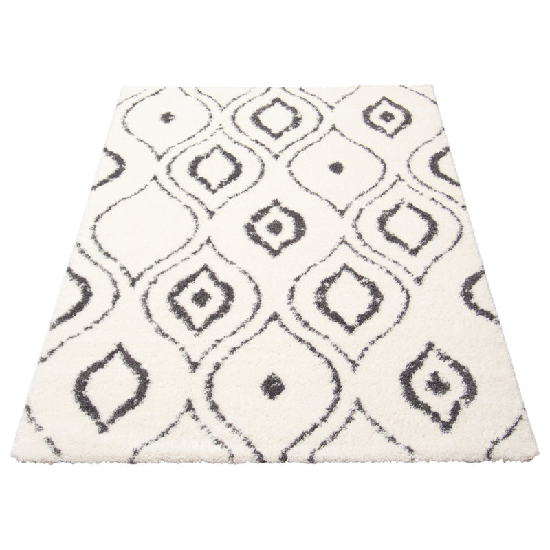 Tapis beige / noir Rowan, Rectangle 7 pi 10 po x 10 pi
