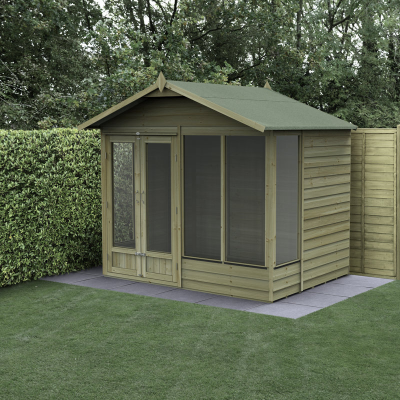 4LIFE Apex Summerhouse 8x6 - Double Door - 4 Window, No