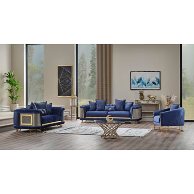 OpalOasis 3-Piece Living Room Set by Everly Quinn
