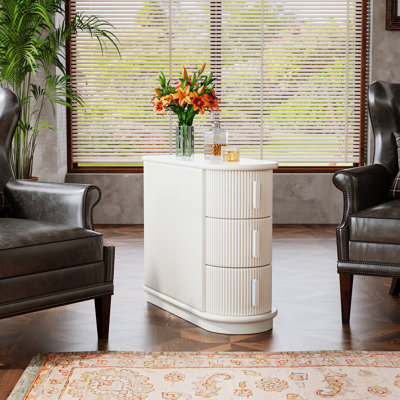 Pazmora 3 - Drawer Solid Wood End Table No assembly required