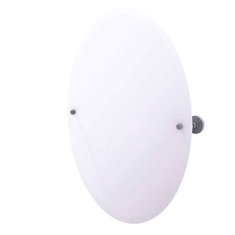 Beresford Metal Wall Mirror, Matte Gray