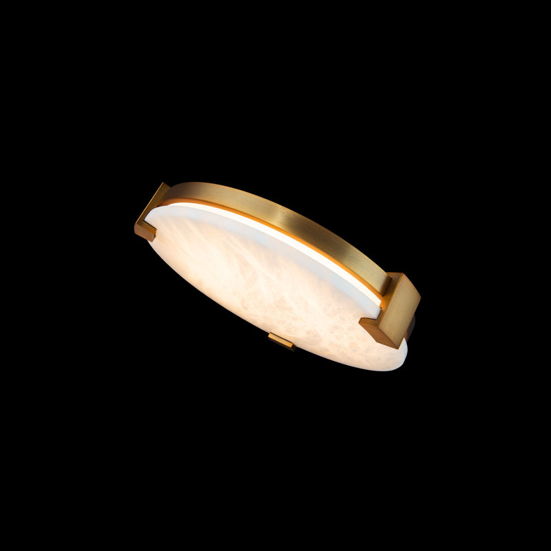 Catalonia 1 - Light LED Flush Mount, 3.88" H x 16.63" W x 16.63" D, Aged Brass